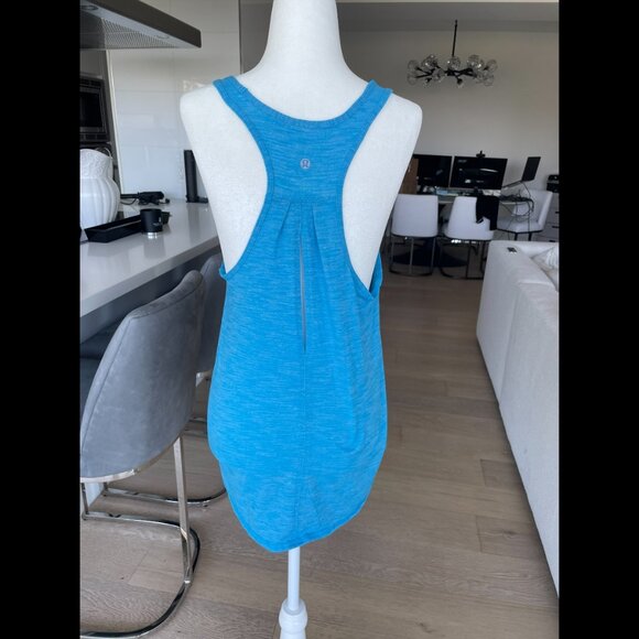 Lululemon Blue Racerback Tank Top Lightweight Athletic Yoga Gym Top Size S - Picture 12 of 14